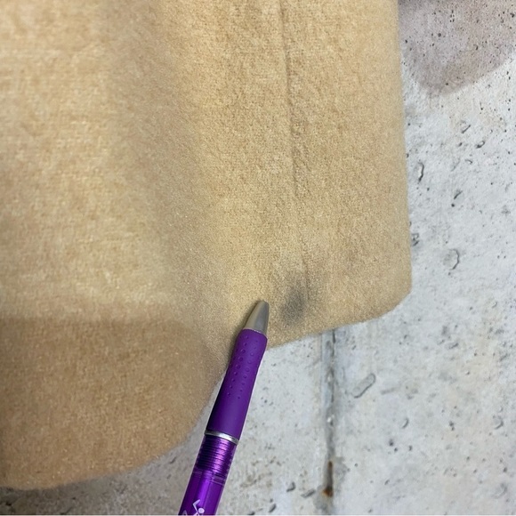 Vintage New England mackintosh beige brown wool blend neutral pea coat 10 medium - Picture 11 of 12